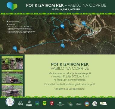 Vabilo za otvoritev krožne poti k izvirom rek Mislinje Pake in Hudinje